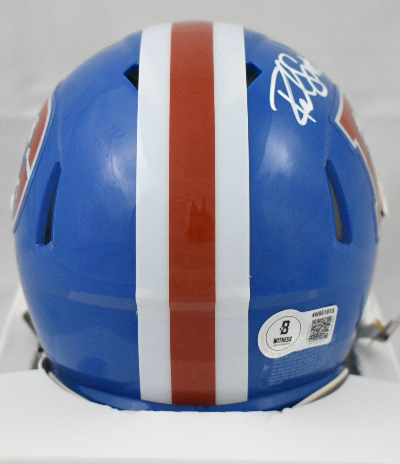 Rod Smith Signed Denver Broncos 1975-1996 Throwback Mini Helmet