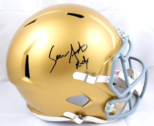 Sean Astin Signed Notre Dame Fighting Irish Full Size Speed Helmet - Black