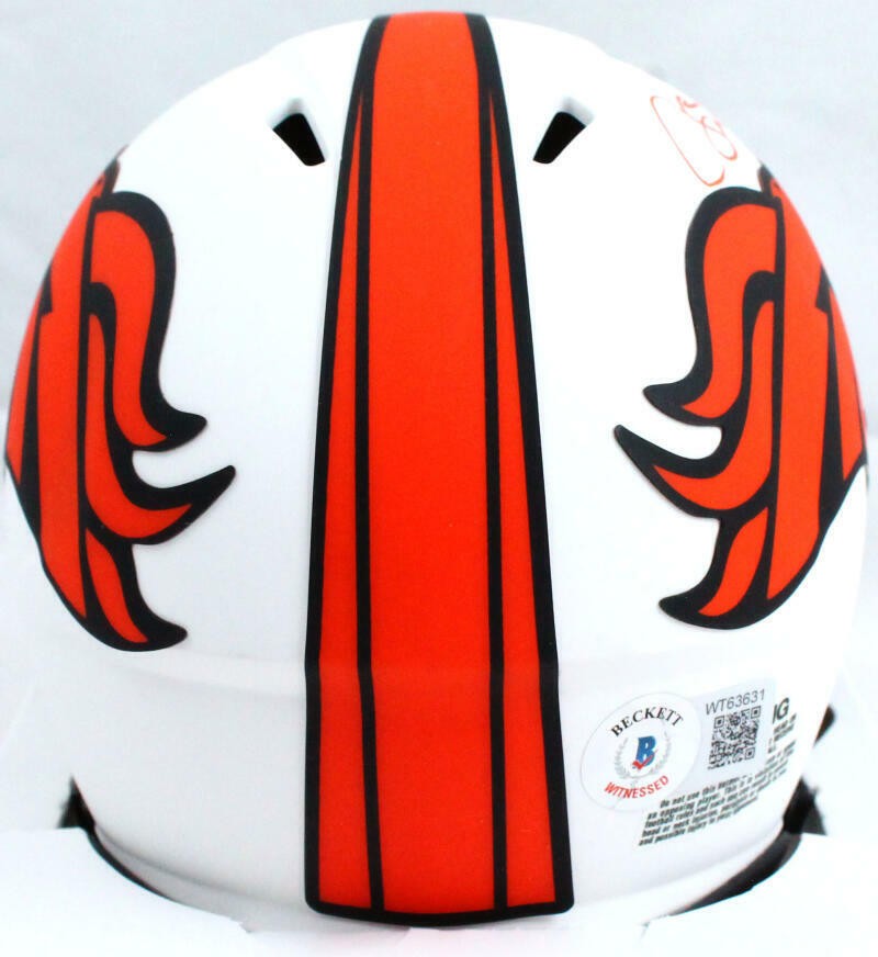 Courtland Sutton Signed Denver Broncos Lunar Speed Mini Helmet