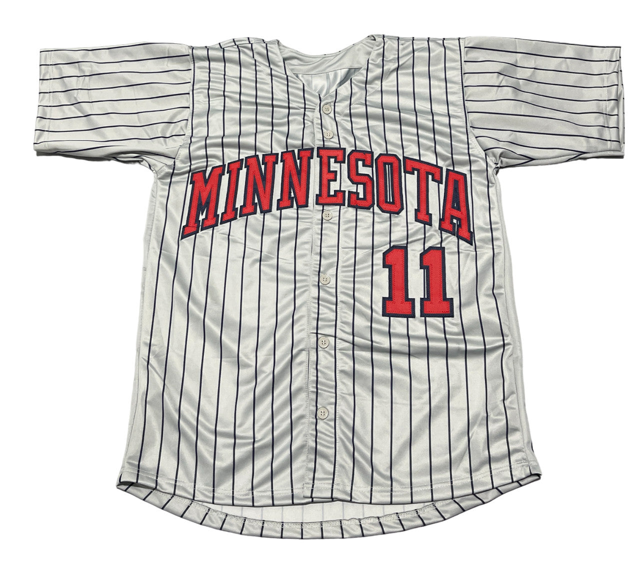 Chuck Knoblauch Signed Minnesota Custom Jersey (91 AL ROY Inscription)