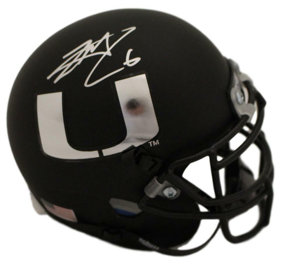 Lamar Miller Miami Hurricanes Autographed Schutt Mini Helmet
