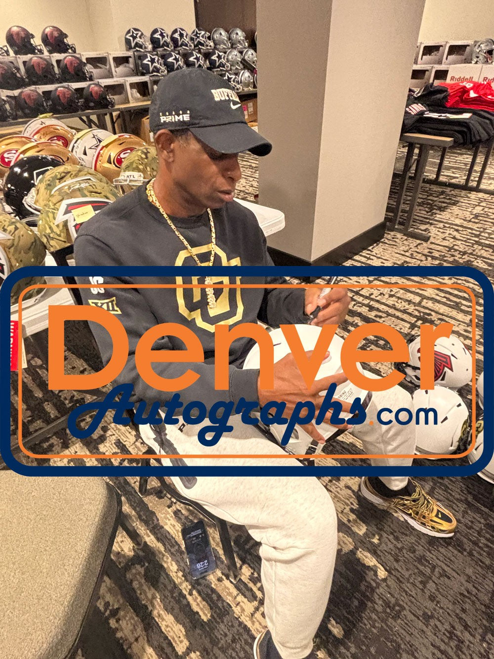 Deion Sanders Autographed Colorado Buffaloes Full Size Replica Helmet