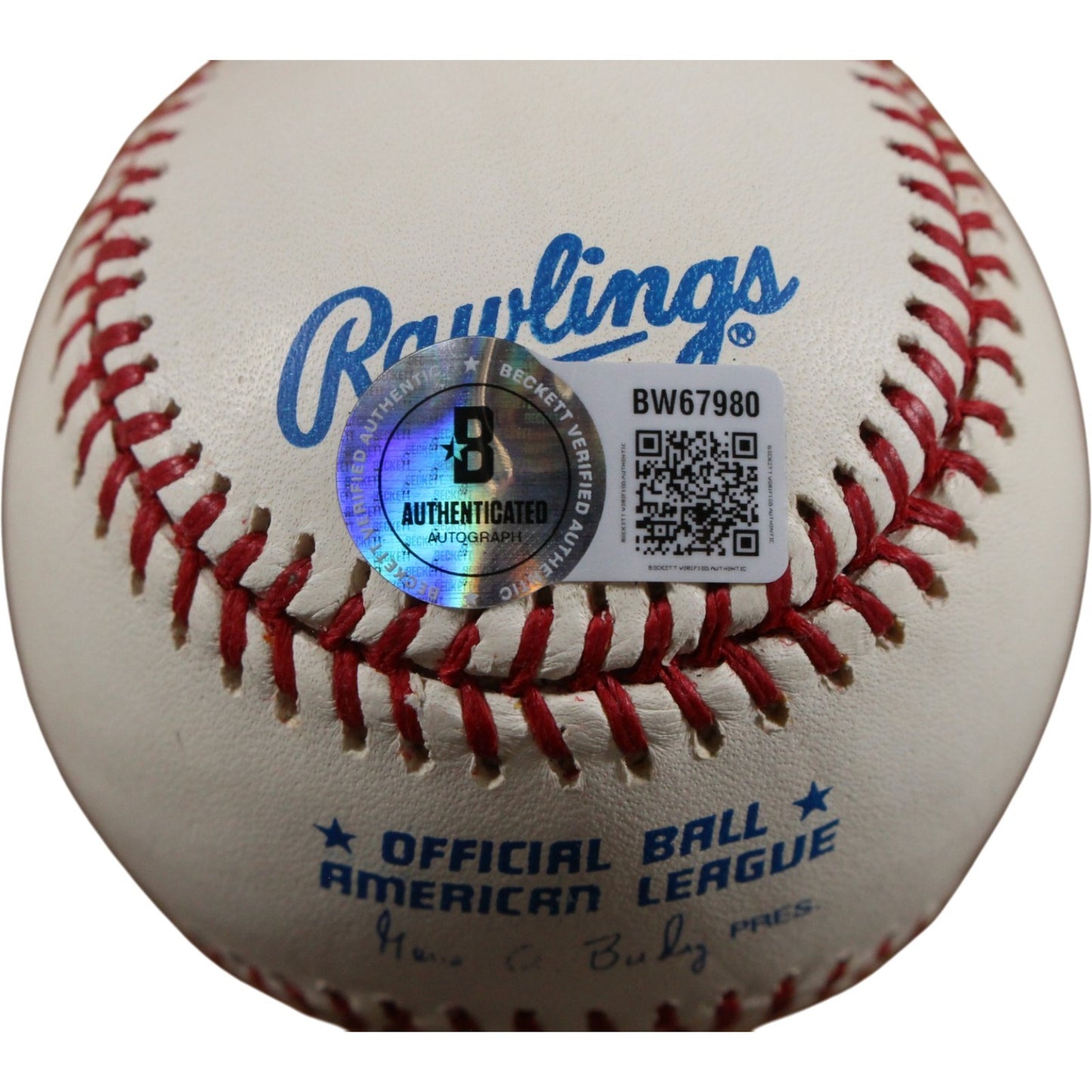 Rod Carew Signed California Angels Official American League Baseball