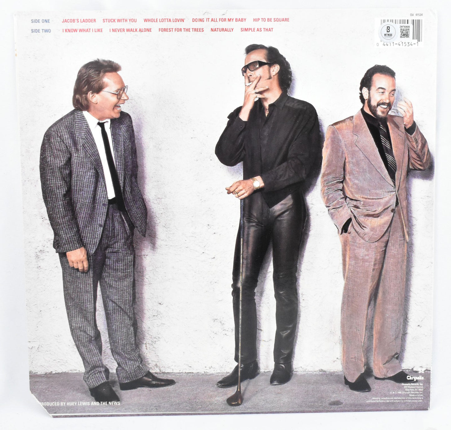 Huey Lewis Autographed FORE! Vinyl Album