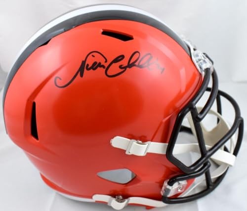 Nick Chubb Signed Cleveland Browns Full Size Speed Helmet - Black