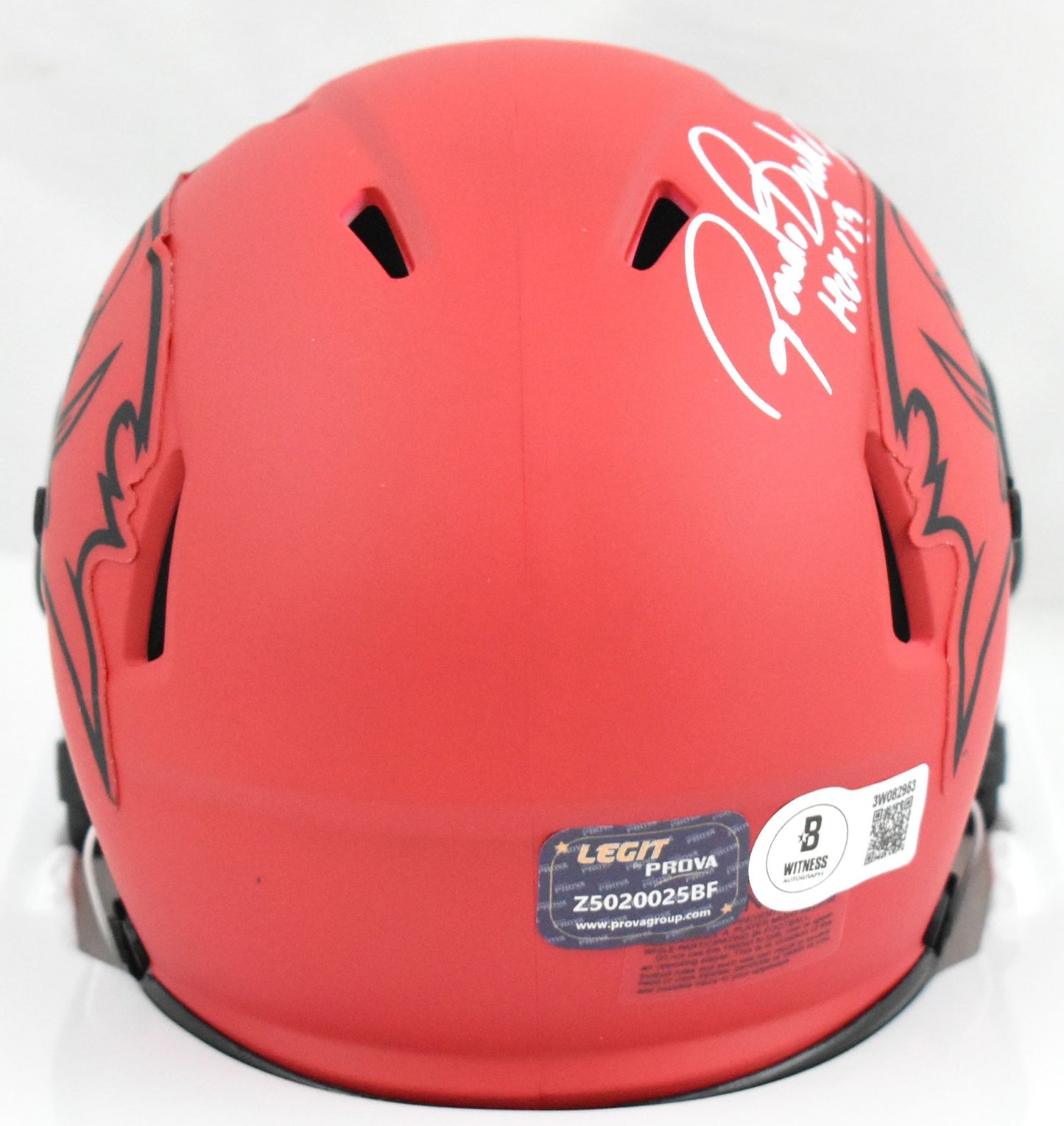 Ronde Barber Signed Tampa Bay Buccaneers Rave Speed Mini Helmet