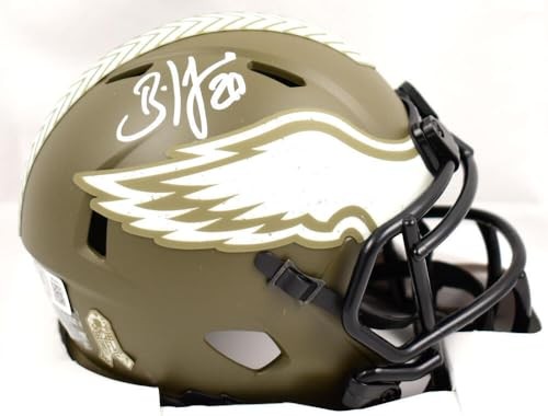 Brian Dawkins Signed Philadelphia Eagles Salute to Service Mini Helmet