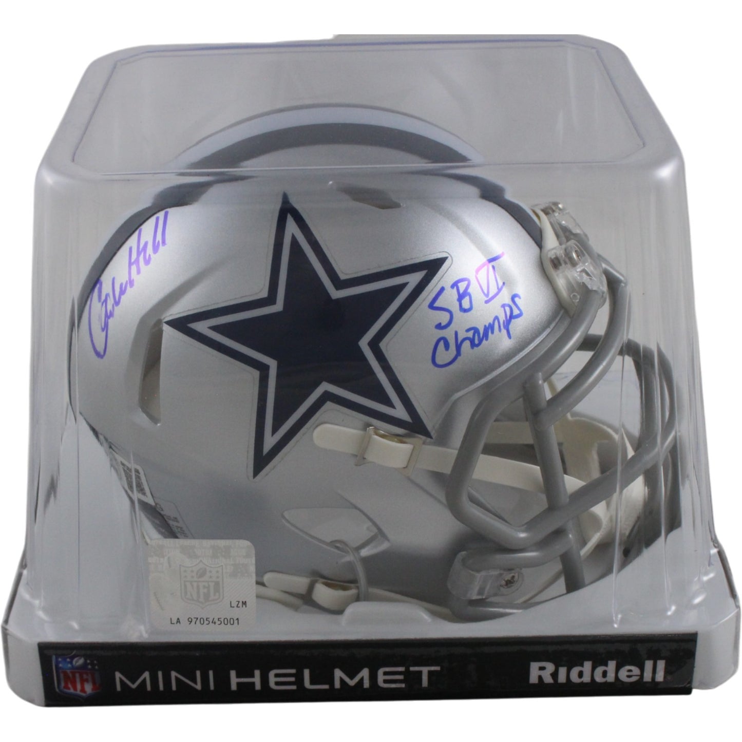 Calvin Hill Dallas Cowboys Autographed Mini Helmet "SB VI Champs"