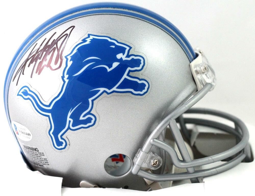 Adrian Peterson Signed Detroit Lions Black Mini Helmet