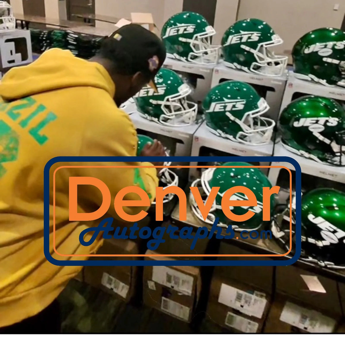 Breece Hall Signed New York Jets 1978-89 Throwback Proline Helmet