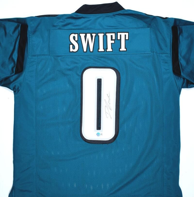D'Andre Swift Autographed Green Custom Football Jersey