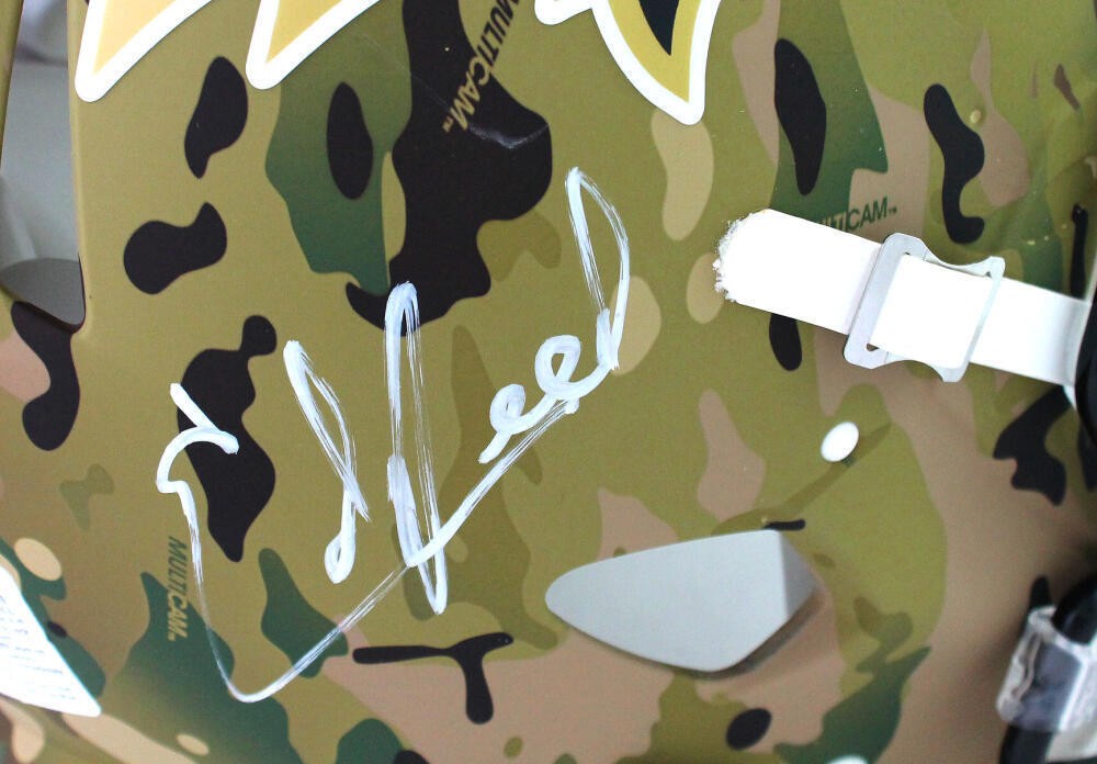 Ed Reed & Ray Lewis Signed Baltimore Ravens Camo Speed Authentic Helmet
