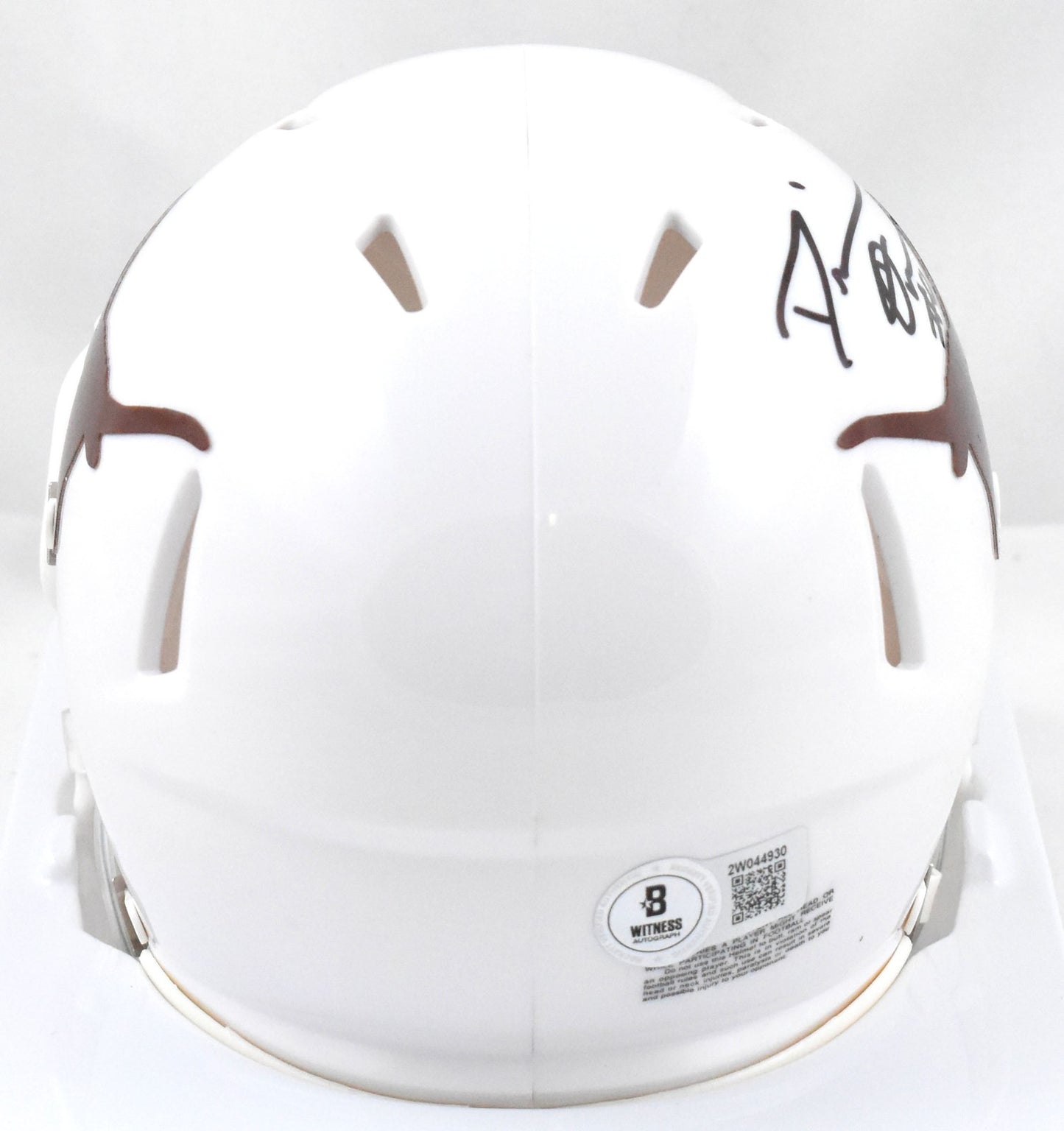 DeMarvion Overshown Autographed Texas Longhorns Speed Mini Helmet