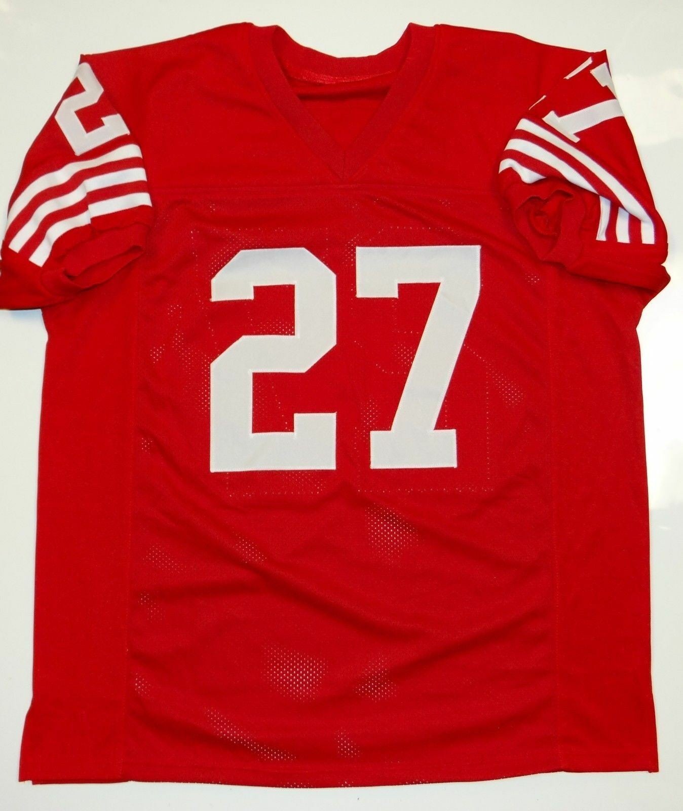 Carlton Williamson Signed Red Custom Jersey