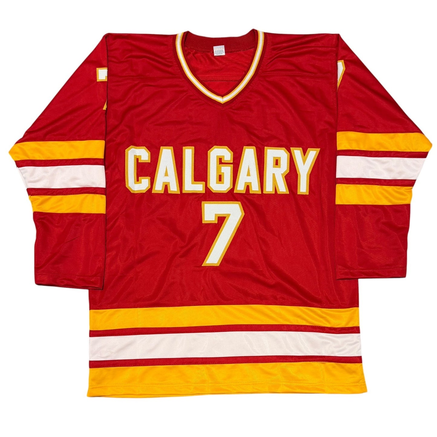 Joe Mullen Signed Calgary Flames Custom Hockey Jersey