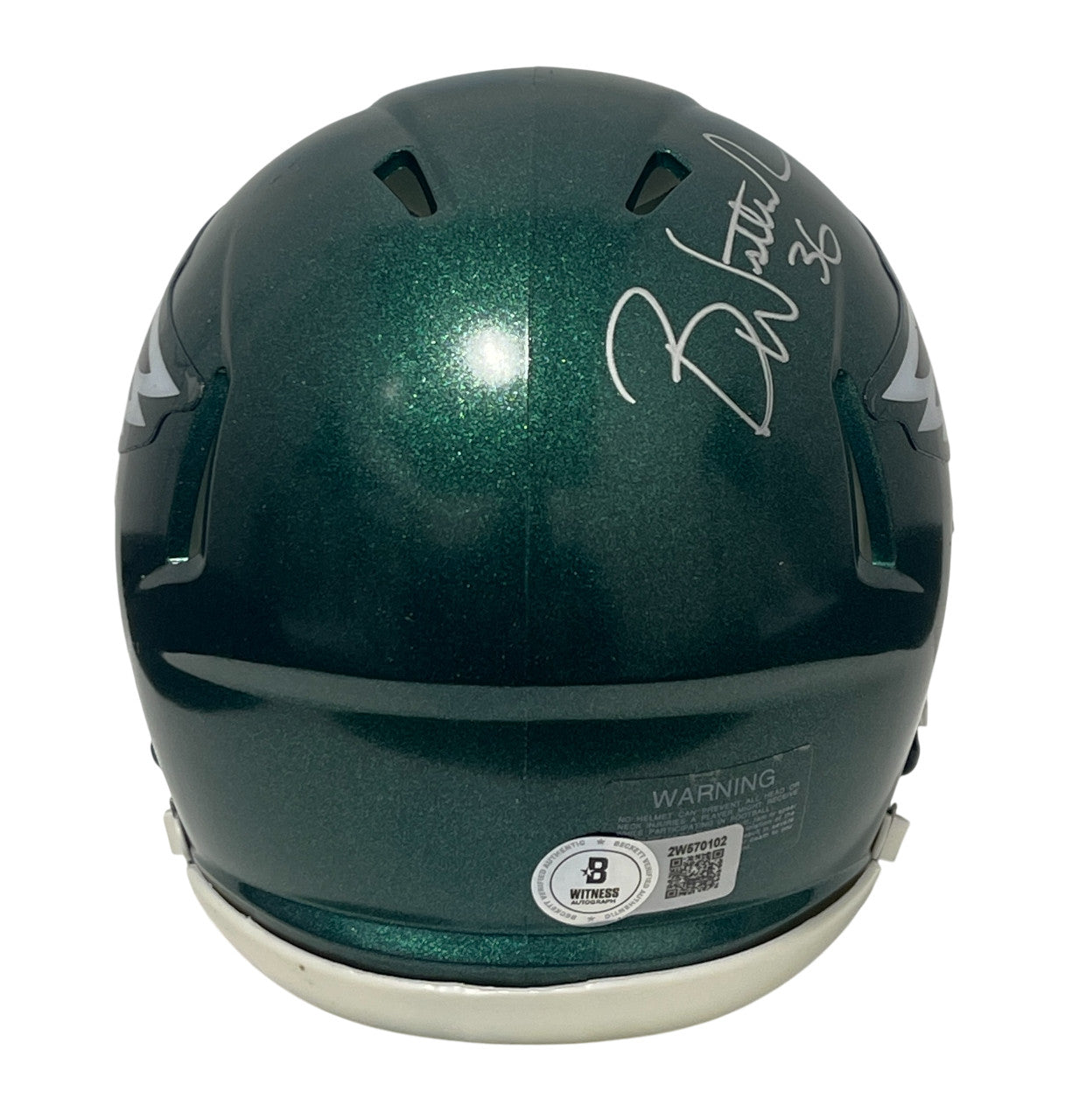 Brian Westbrook Philadelphia Eagles Signed Speed Mini Helmet (BAS)