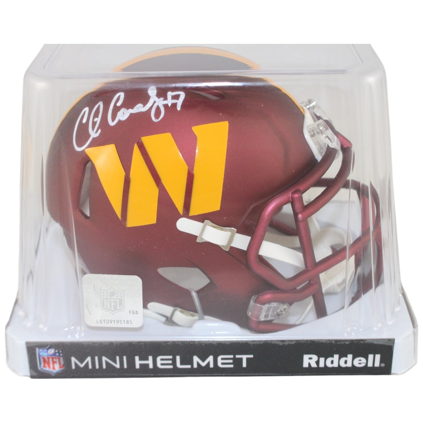 Chris Cooley Washington Commanders Autographed Mini Helmet Beckett Witnessed