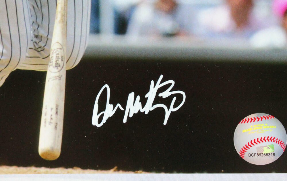Don Mattingly Signed New York Yankees 8x10 Photo - White Jersey