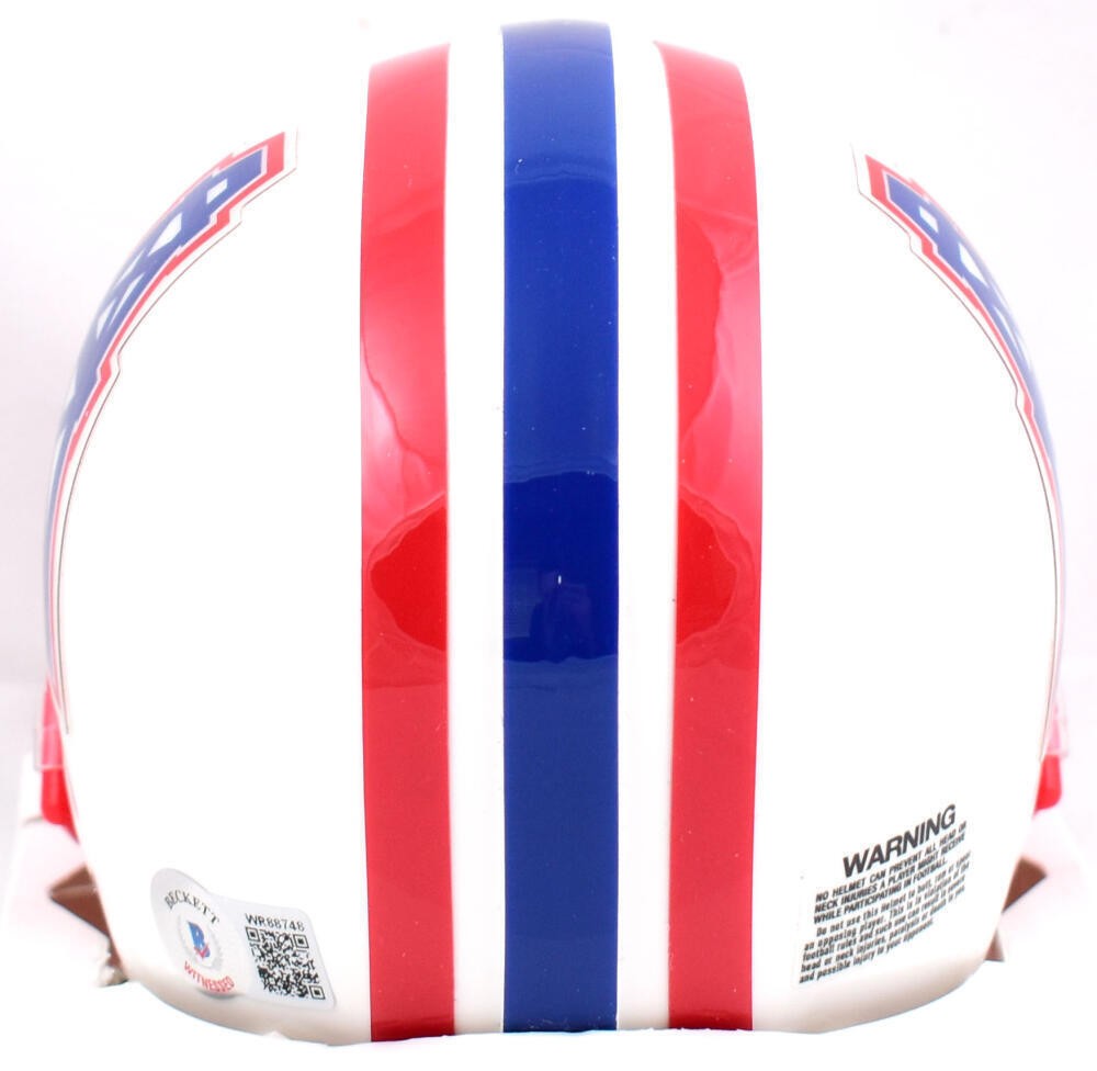 Warren Moon Signed Houston Oilers Mini Helmet HOF 06 - Black