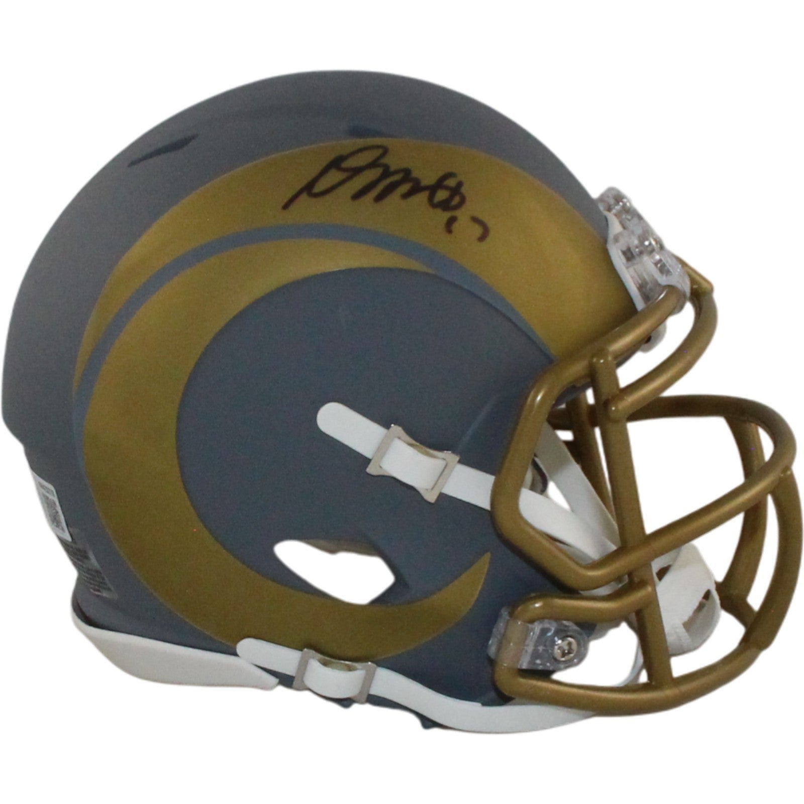 Davante Adams Autographed Los Angeles Rams Slate Mini Helmet Beckett B – Ultimate Autographs