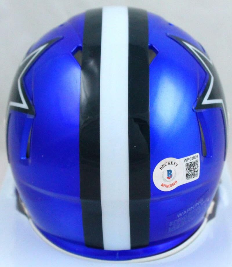 Ezekiel Elliott Autographed Dallas Cowboys Flash Speed Mini Helmet