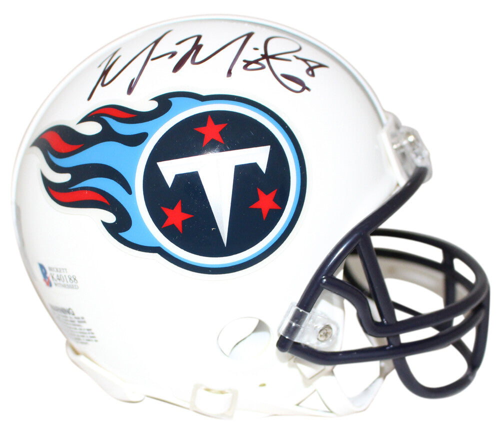 Marcus Mariota Tennessee Titans Autographed Mini Helmet Beckett BAS