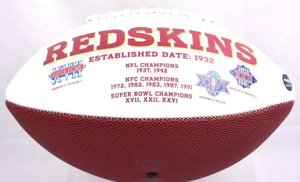 Kenny Houston Signed Washington Black Logo Football - HOF Inscribed