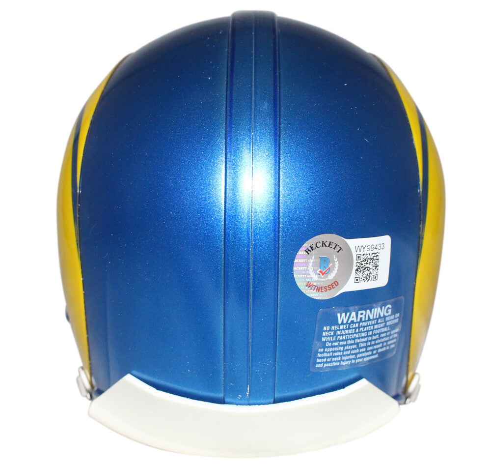 Kurt Warner Signed Los Angeles Rams VSR4 Mini Helmet "Greatest Show on Turf"