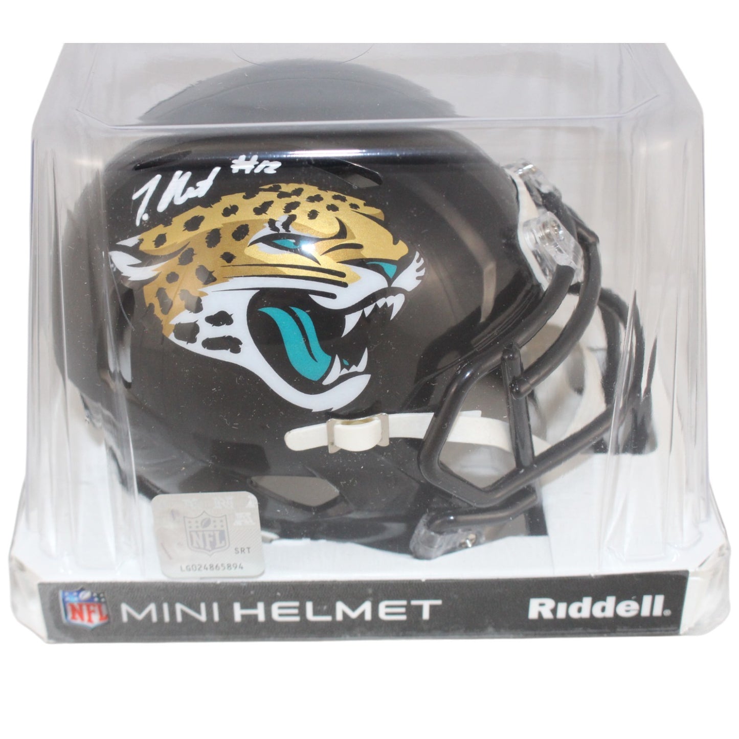 Travis Hunter Autographed Jacksonville Jaguars Mini Helmet (Beckett COA)
