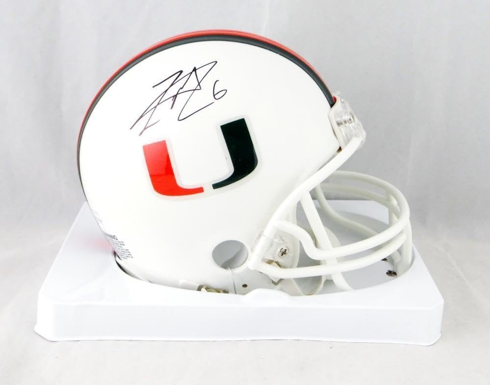 Lamar Miller Signed Miami Hurricanes White Mini Helmet
