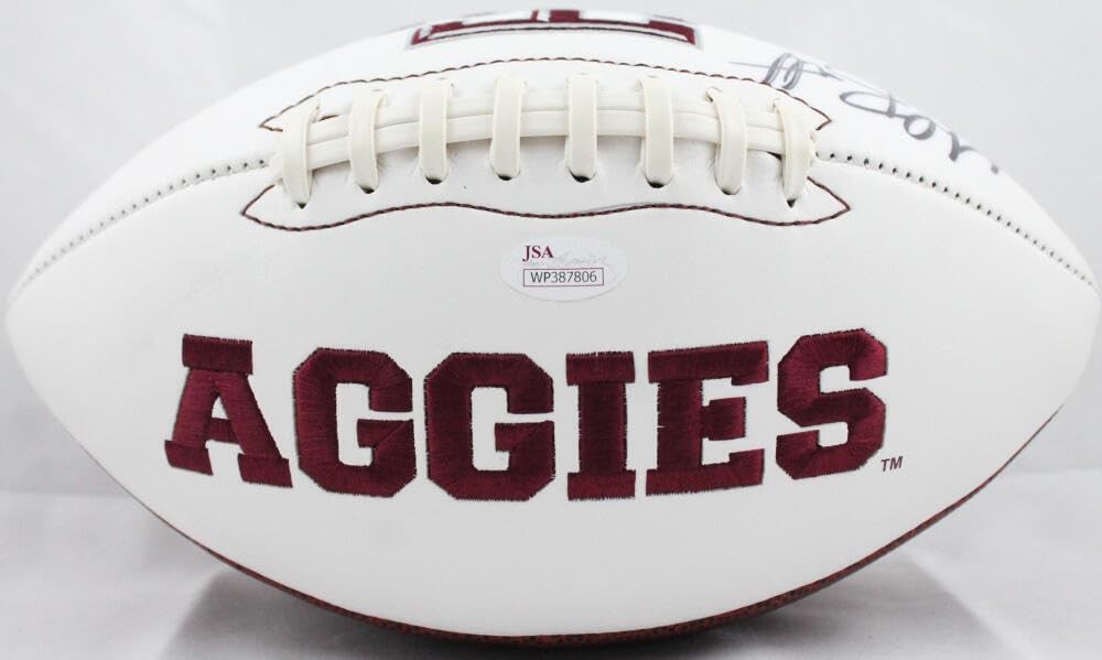 Michael Bennett Signed Texas A&M Aggies Logo Football