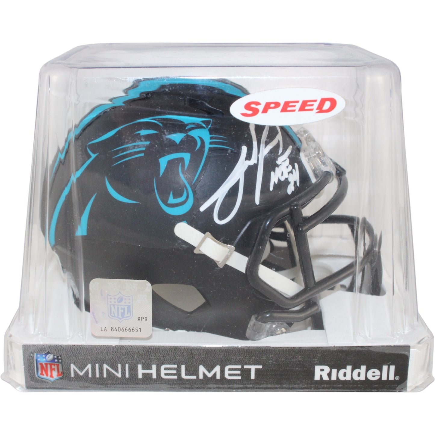 Julius Peppers Signed Carolina Panthers Eclipse Mini Helmet (HOF)
