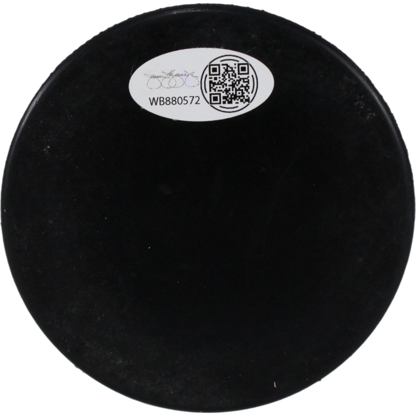Angela Ruggiero Autographed Hockey Hall of Fame Logo Puck