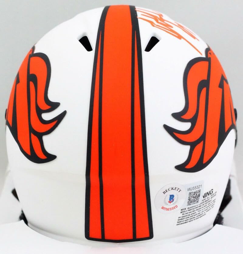 John Lynch Signed Denver Broncos Lunar Mini Helmet