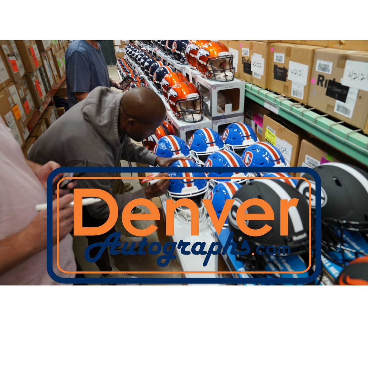 Champ Bailey Autographed Denver Broncos Throwback Speedflex Helmet