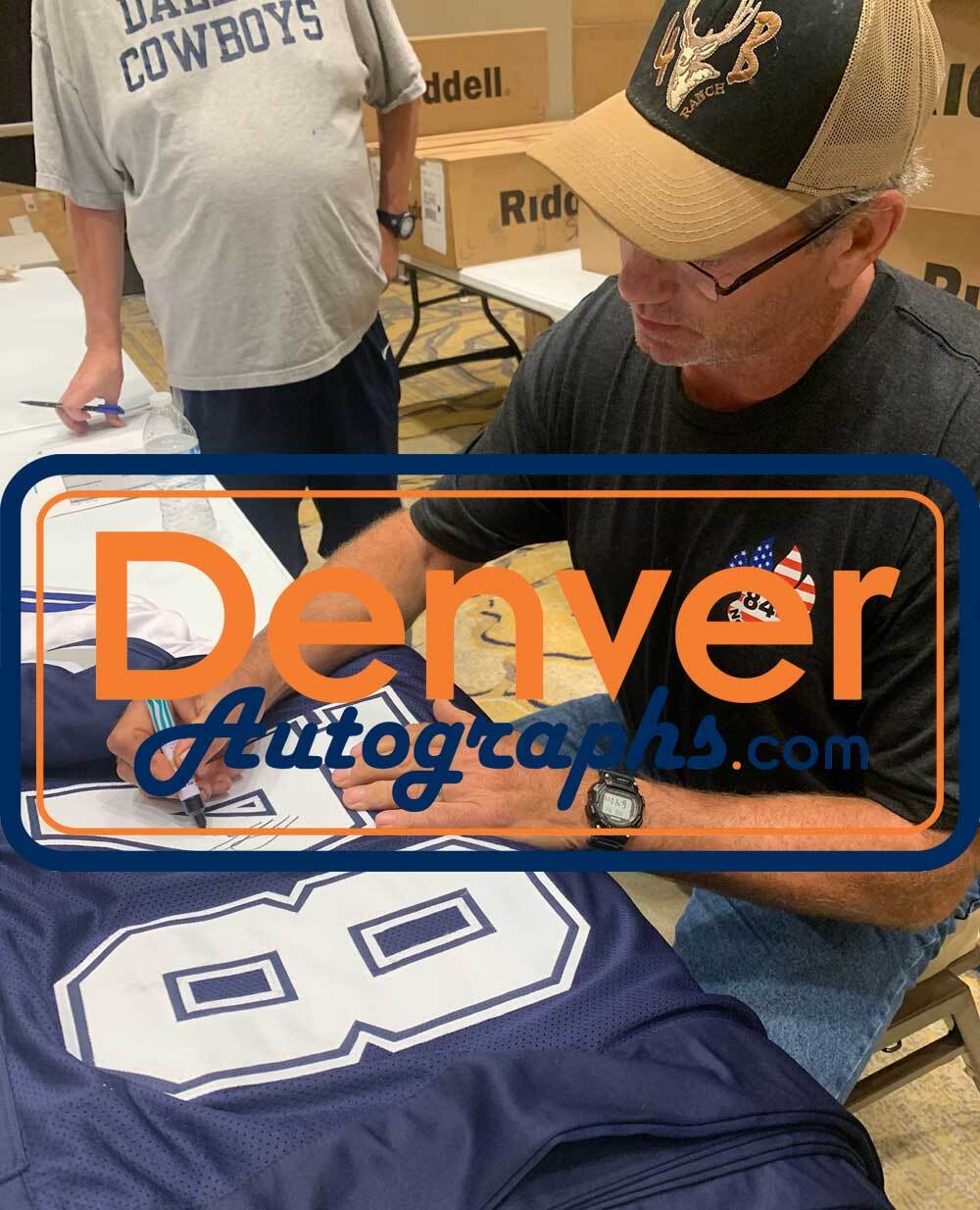Jay Novacek Signed Dallas Cowboys Custom Blue Football Jersey Beckett BAS