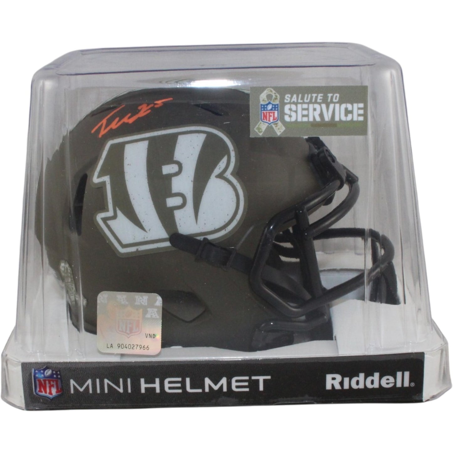 Tee Higgins Signed Cincinnati Bengals 2022 Salute to Service Mini Helmet