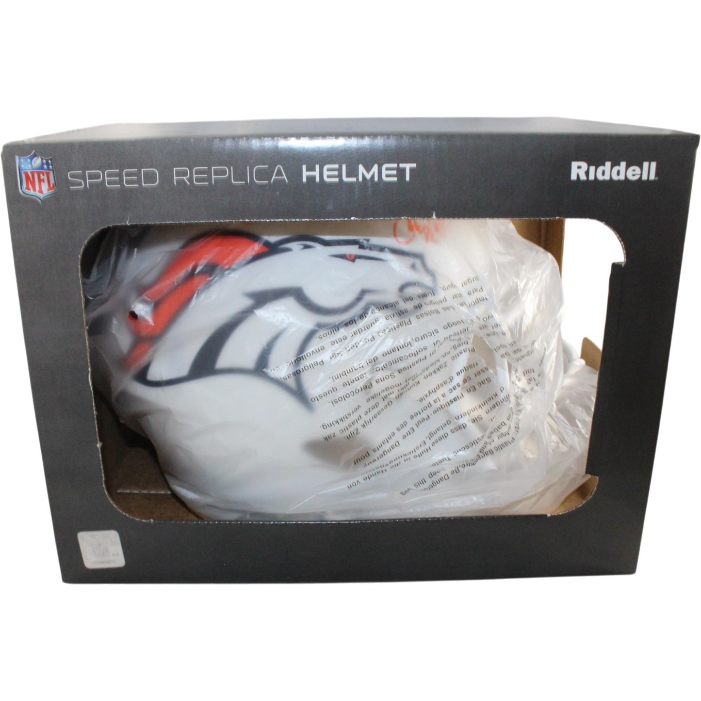 Ed McCaffrey & Rod Smith Signed Denver Broncos Full Size Alternate Helmet