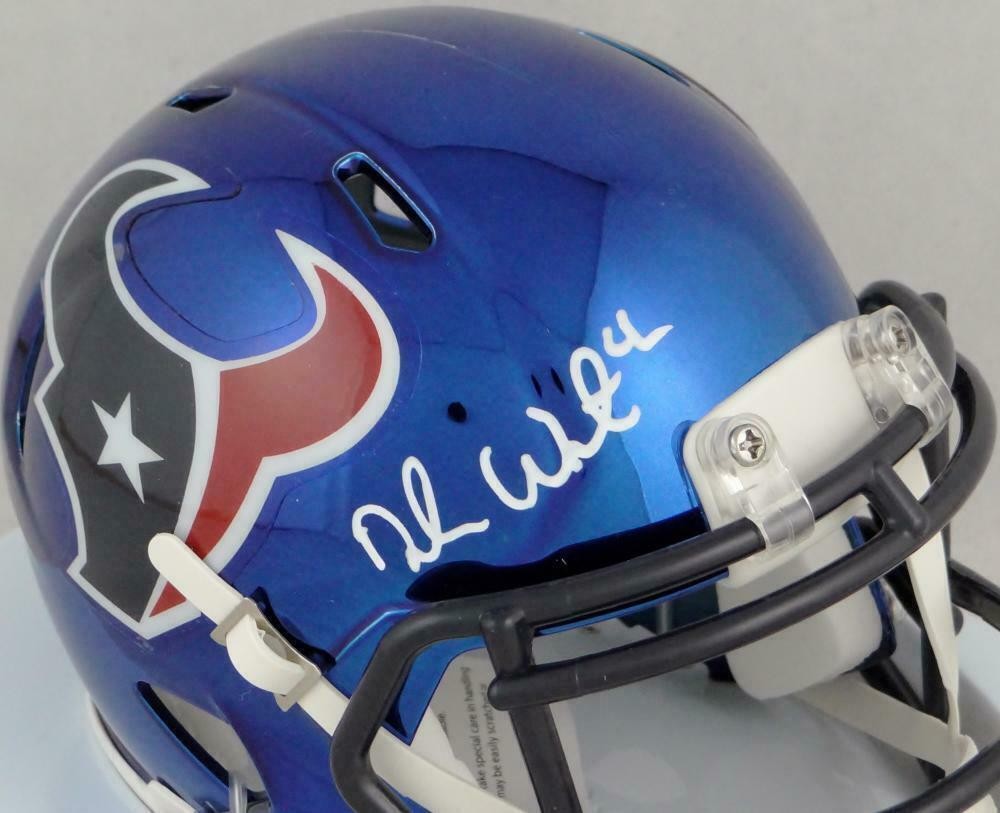 Deshaun Watson Autographed Houston Texans White Chrome Mini Helmet