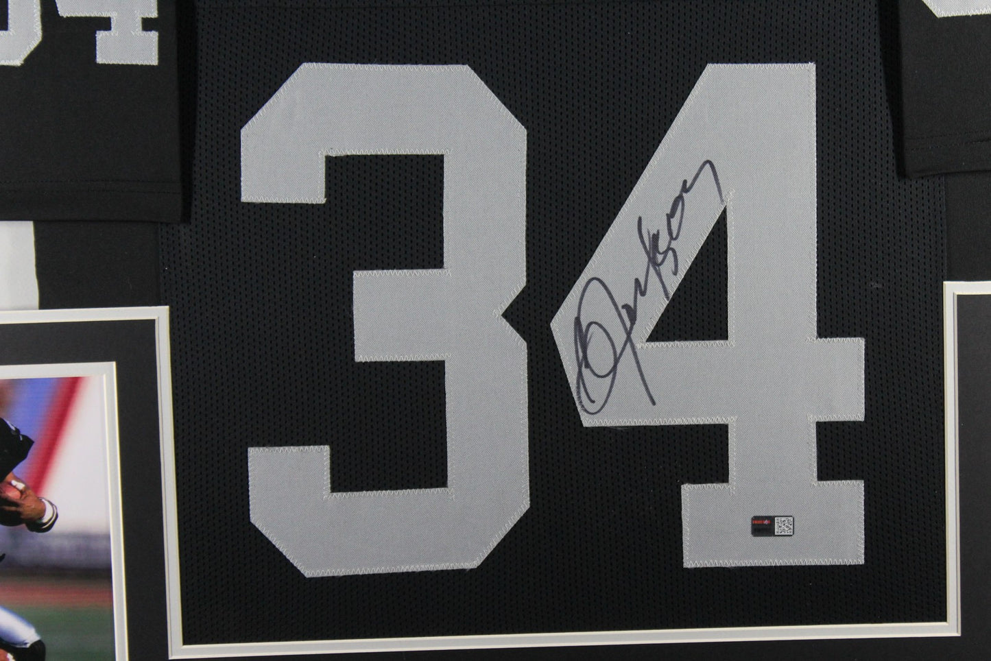 Bo Jackson Autographed Framed Pro Style Custom Black Jersey