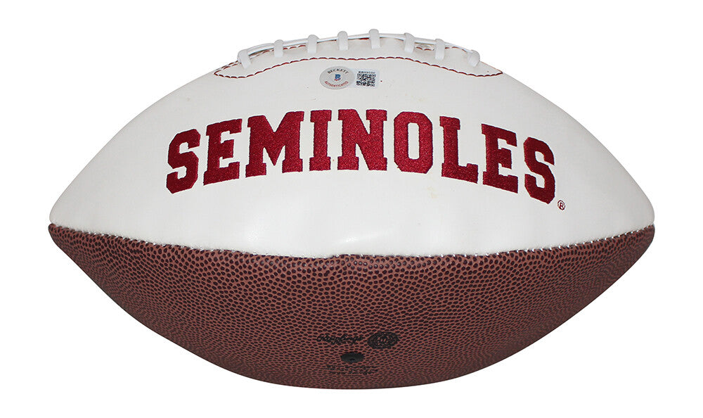 EJ Manuel Signed Florida State Seminoles Logo Football (Beckett BAS)