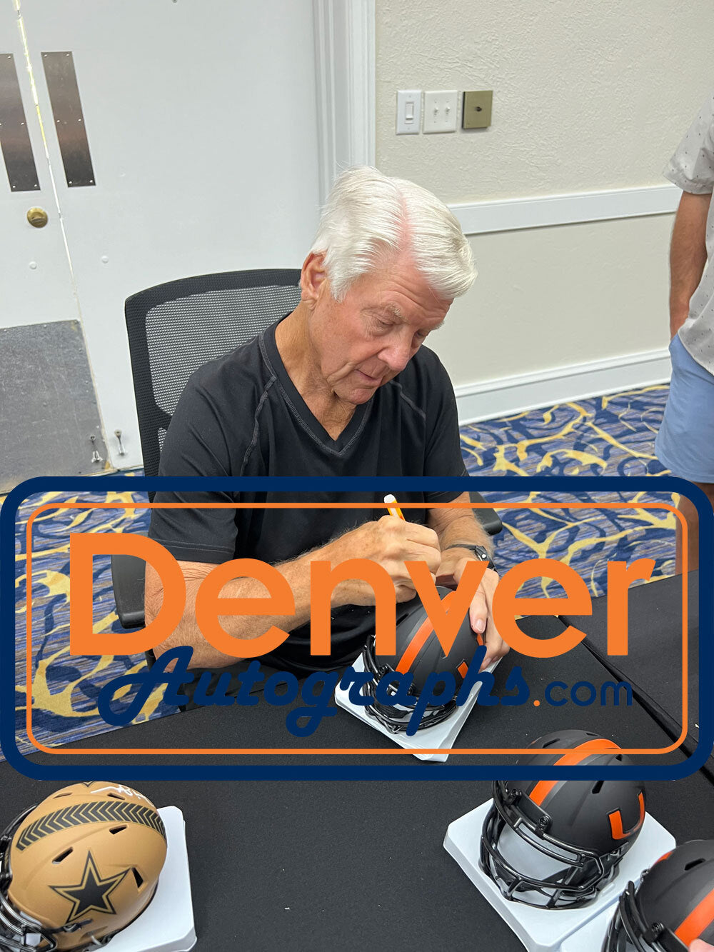 Jimmy Johnson Miami Hurricanes Eclipse Speed Mini Helmet Autographed