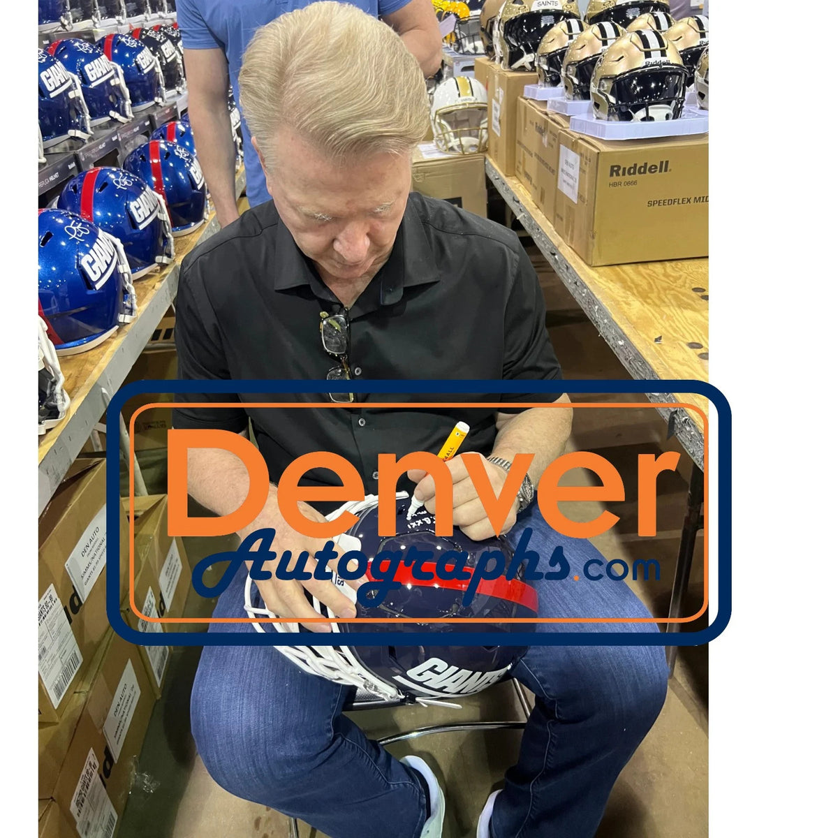 Phil Simms Signed New York Giants Authentic SpeedFlex Throwback Helmet SB XXI MVP