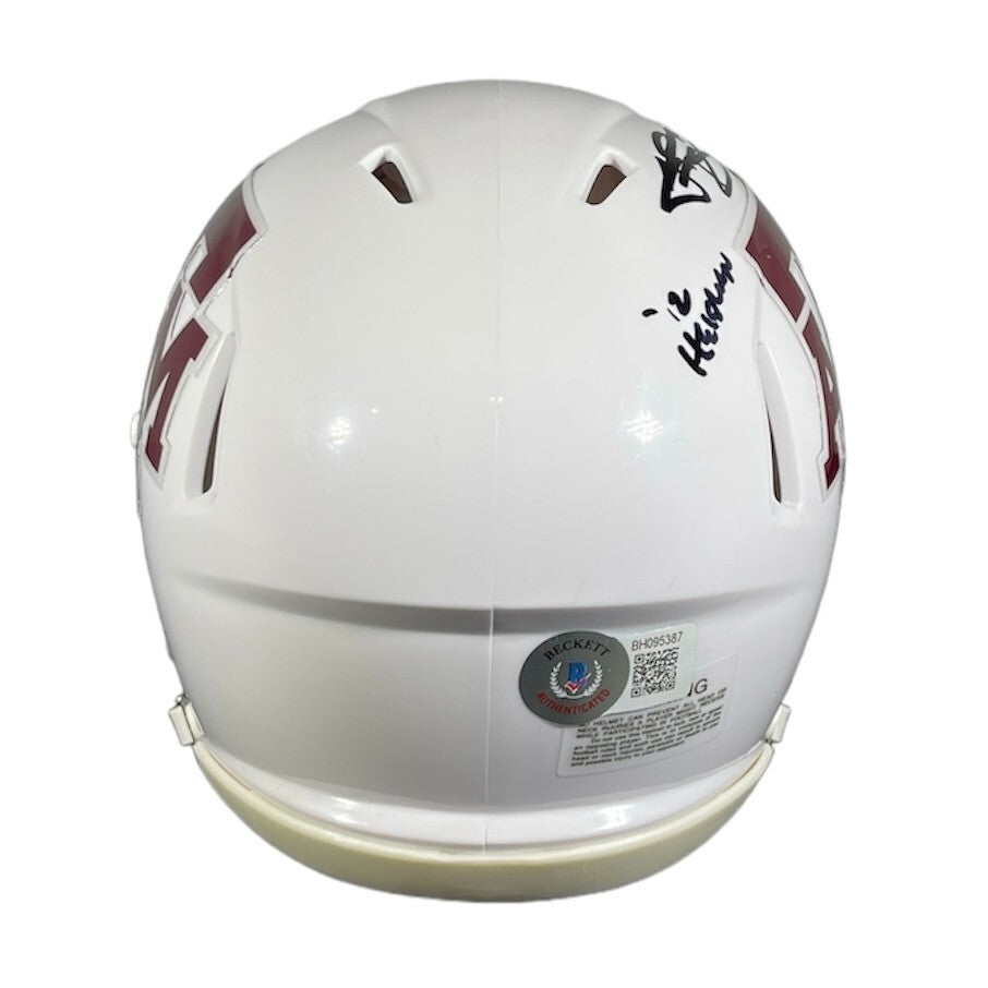 Johnny Manziel Signed Texas A&M Speed Mini Helmet (2 Inscriptions)