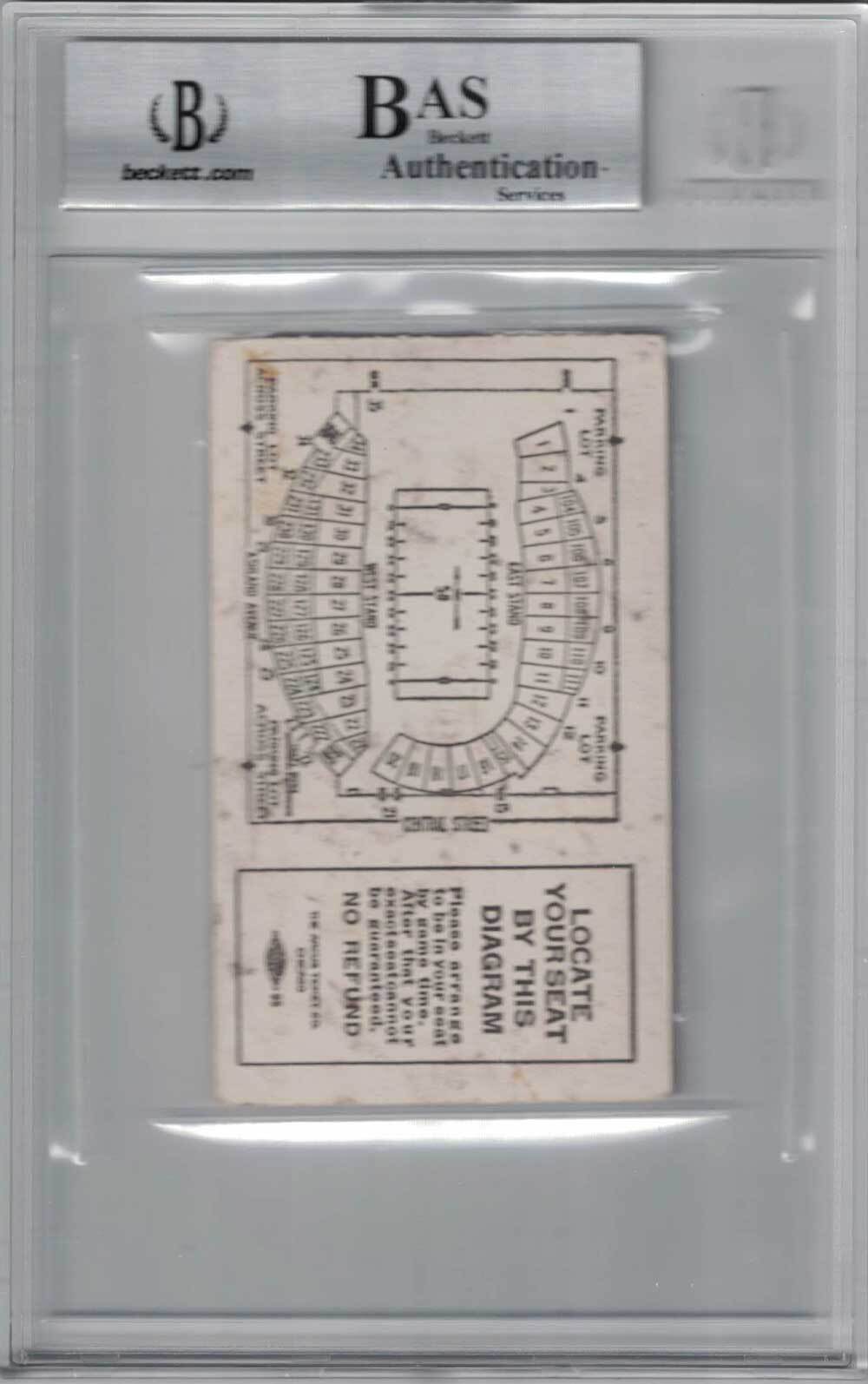 O.J. Simpson Signed 1968 USC Trojans vs Northwestern Ticket BAS Slabbed