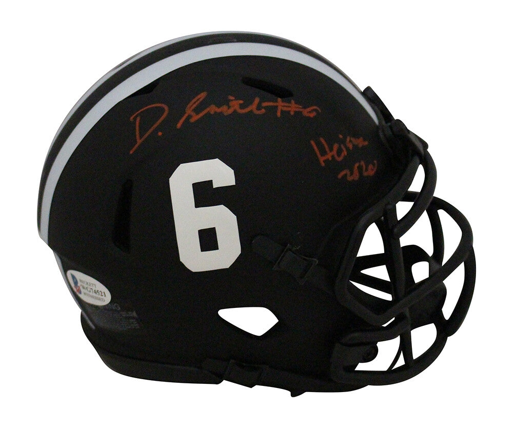 Devonta Smith Signed Alabama Crimson Tide Eclipse Mini Helmet (Heisman)
