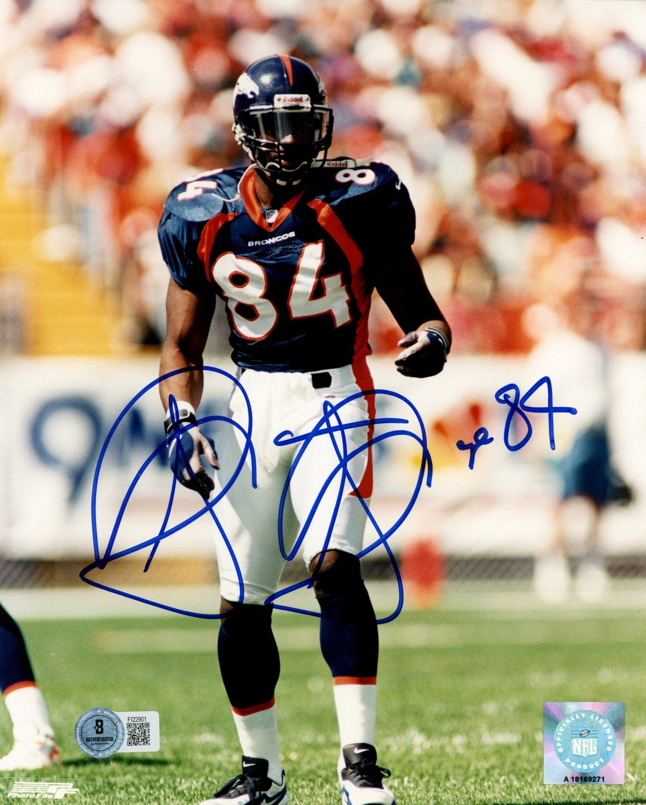 Shannon Sharpe Signed Denver Broncos 8x10 Photo