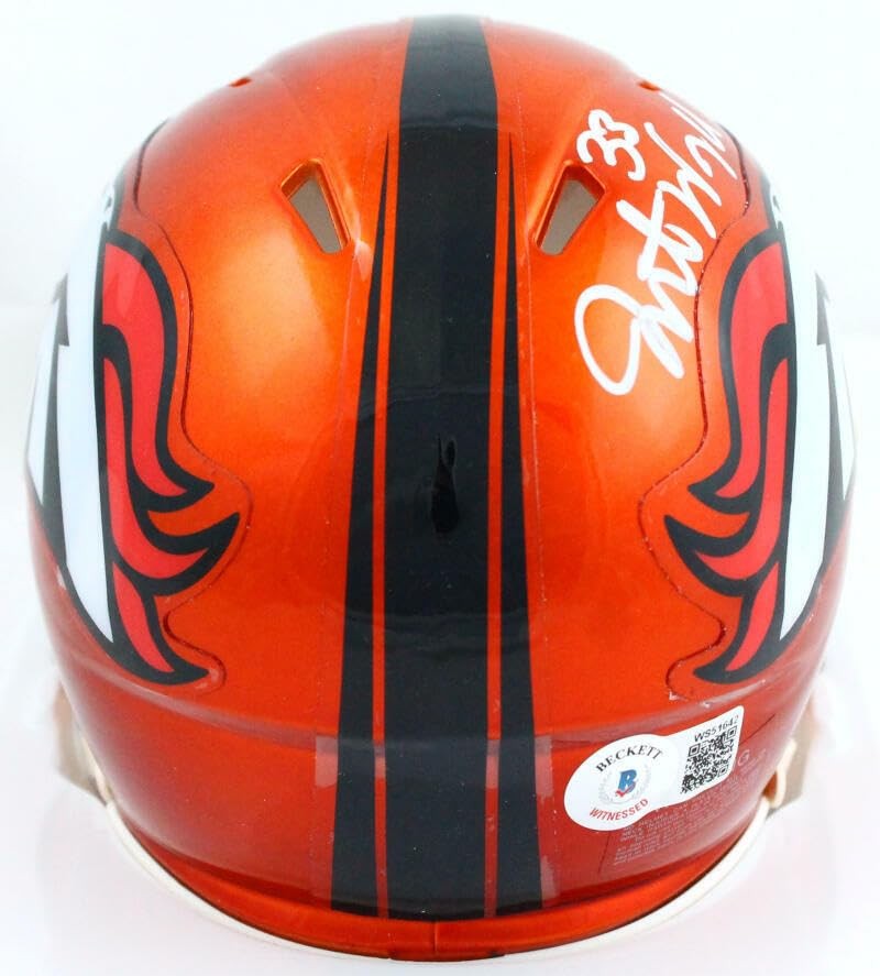 Javonte Williams Signed Denver Broncos Flash Speed Mini Helmet