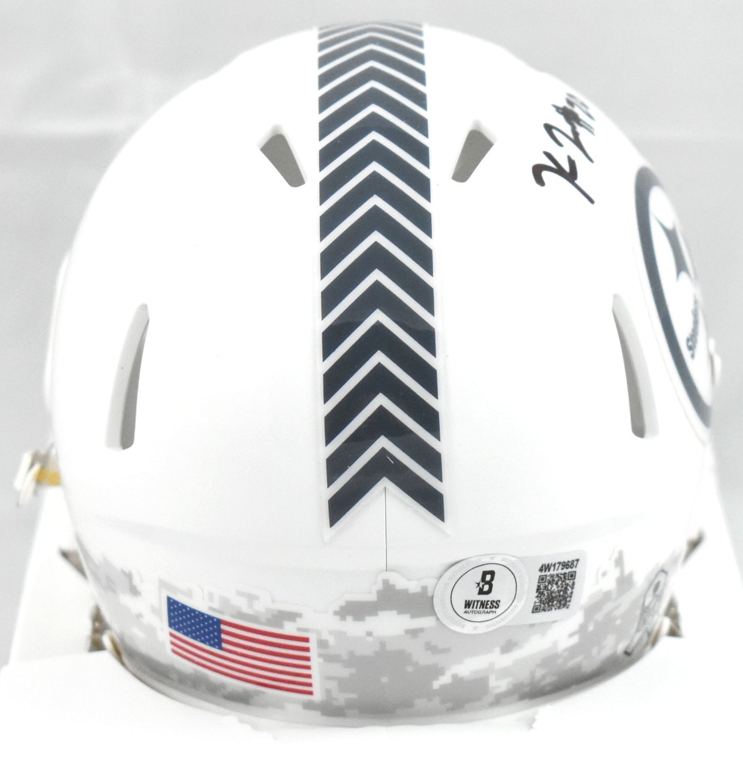 Kaleb Johnson Autographed Pittsburgh Steelers Salute to Service Mini Helmet