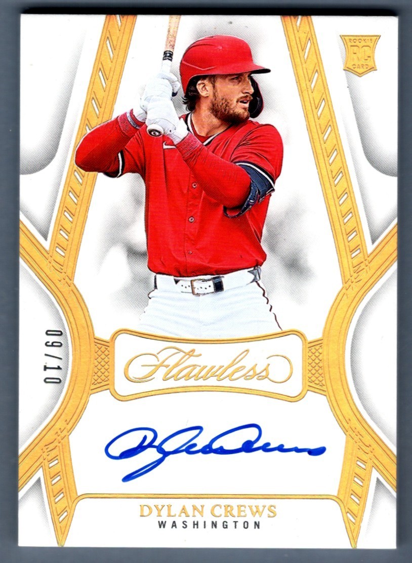Dylan Crews Signed 2025 Panini Flawless Gold Rookie Card #9/10